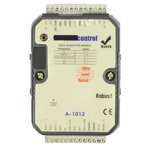A-1012 4AI2AO2DI2DO 4-20mA 2 Way Current Voltage Analog Temperature Acquisition Module PT100 Modbus RS-485 I/O Remote | Электроника