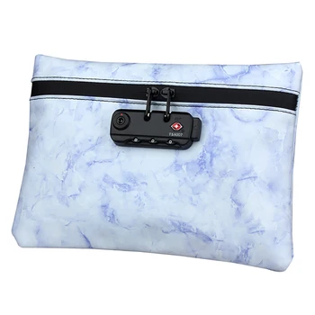 

Smoking Smell Proof Bag PU Leather Tobacco Pouch With Lock For Herb Odor Proof Stash Container Case Storage