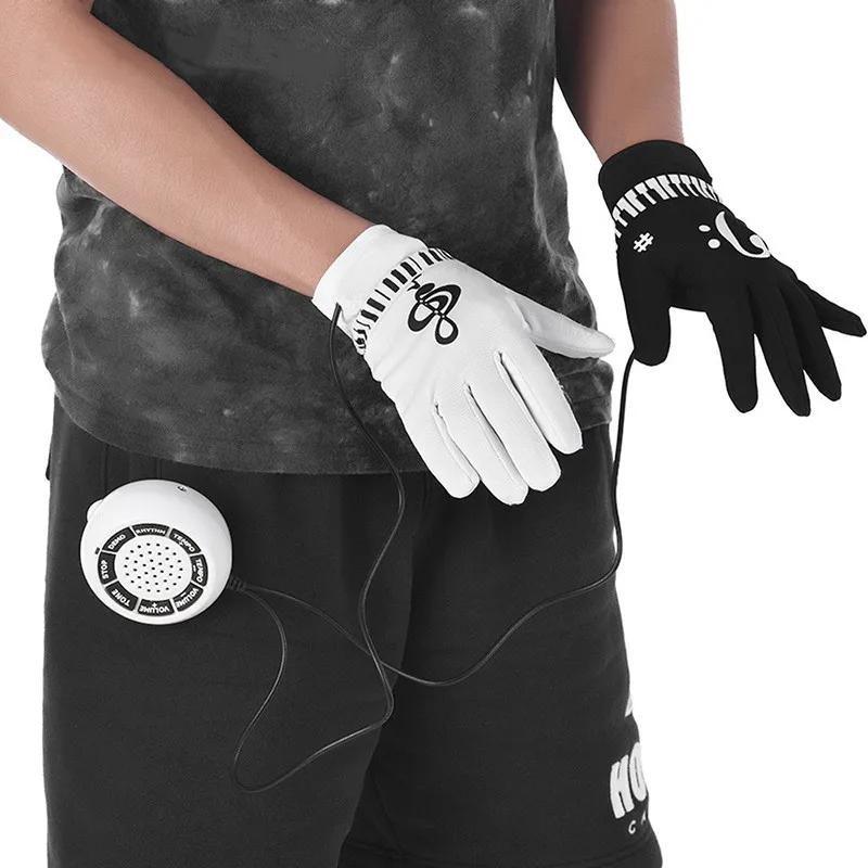 

Electronic Piano Gloves With Speakers Built Into 8 Instrument Sounds, 6 Demo Songs And 20 Rhythms