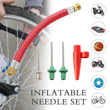 

Air Needle Inflating Needle Valve Basketball High Pressure Pump Tool Stainless Steel Red Football Travel Practical