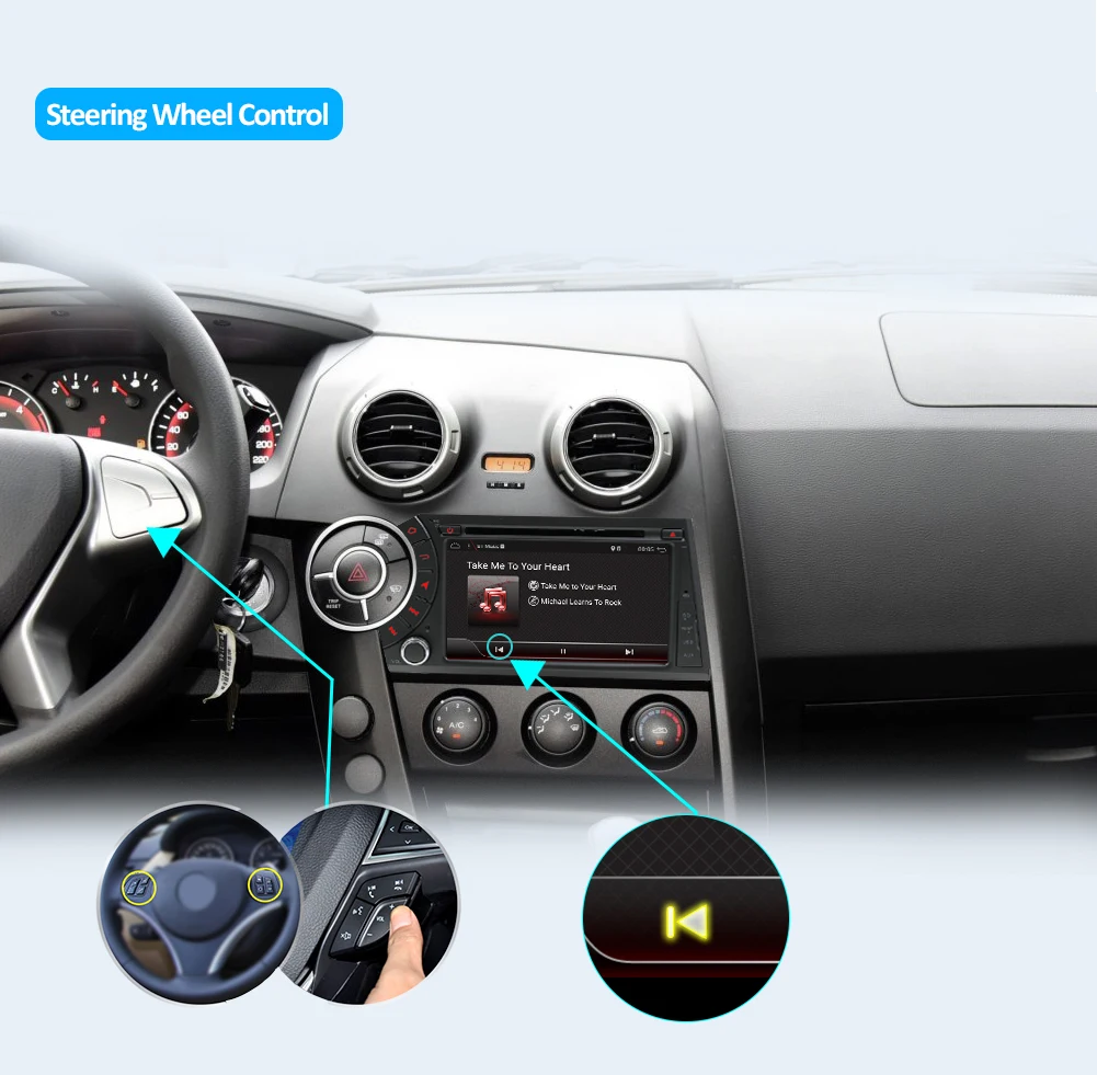 Flash Deal 2 din HD 1024X600 Octa Core Android 9.0 Car DVD Player For SsangYong Kyron/Actyon/Tradie/Koran 2005-2013 GPS Radio Stereo 32G 14