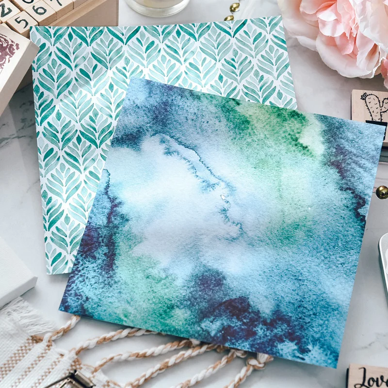 Watercolor Mixture Paper Scrapbook Patterned Paper Pack 24 sheets 6"X6"