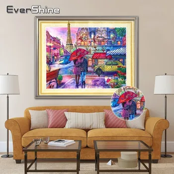 

EverShine Diamond Painting Special Shape Couple Picture Rhinestones Diamond Mosaic Diamond Embroidery Street Cross Stitch Kit