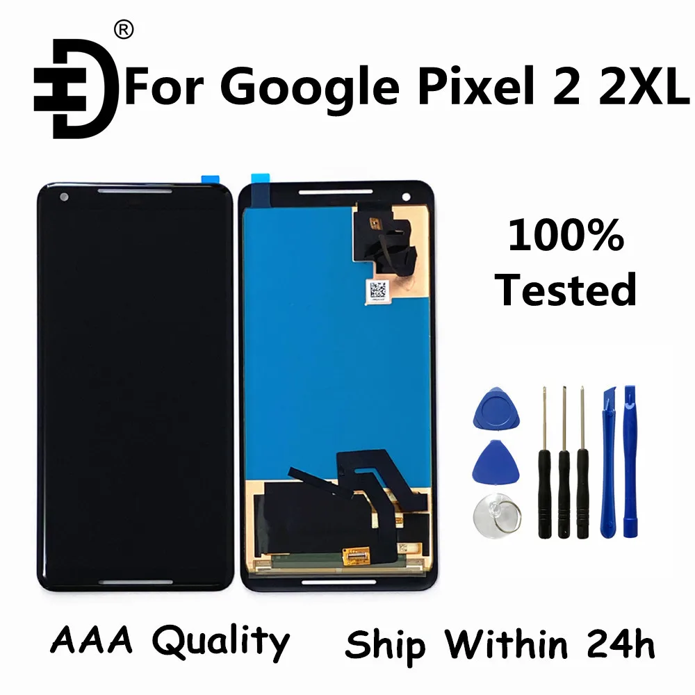 6.0" Amoled Lcd For Google Pixel 2 Xl Lcd Display Touch Digitizer Assembly Screen 5.0" For