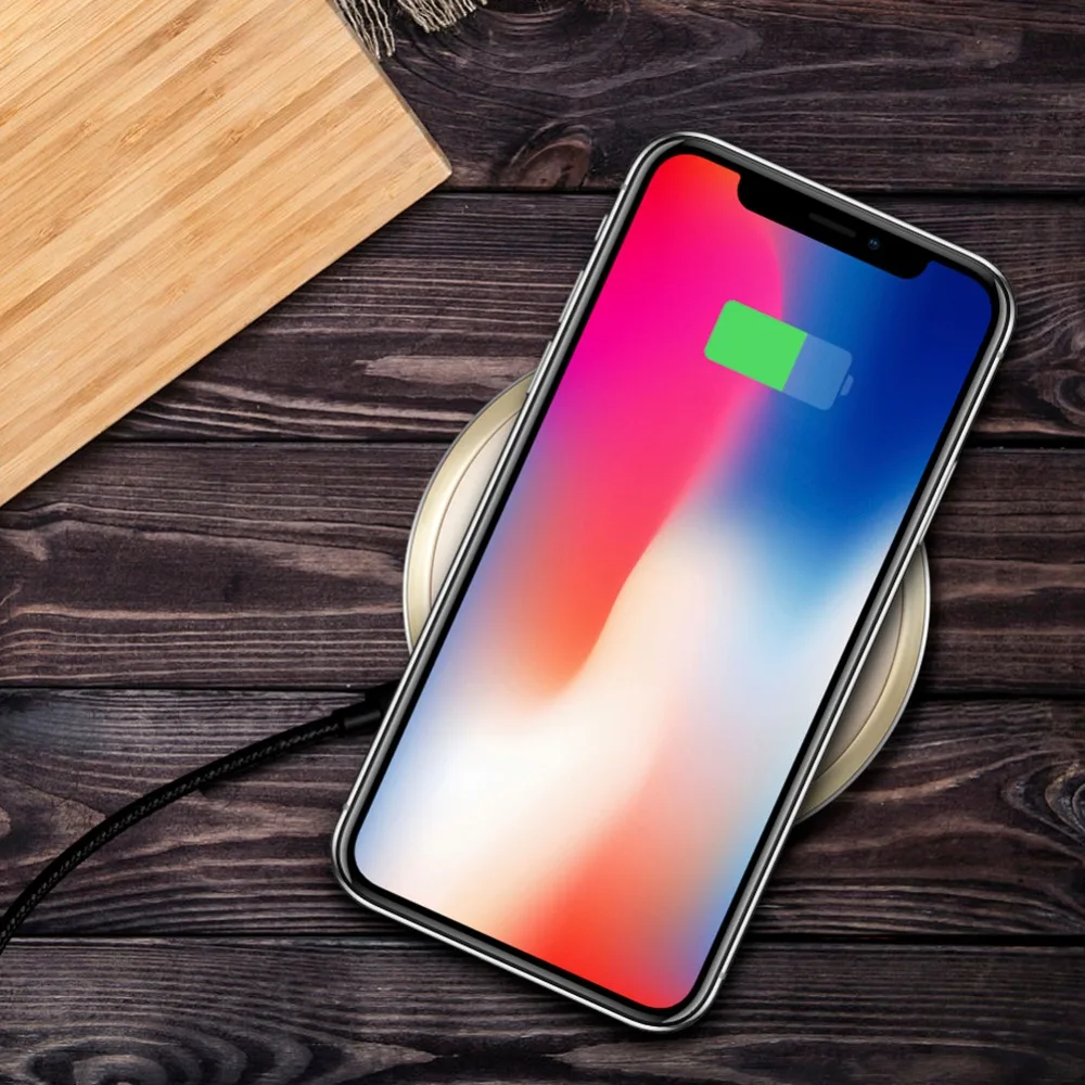 10 Вт Qi Быстрое беспроводное зарядное устройство для iPhone X XR XS MaX 8 samsung Note 8 S8 S9 Plus S7 S6 Edge телефон Беспроводная зарядная зарядка