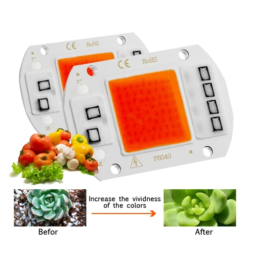 LED 성장 빛 전체 스펙트럼 COB LED 칩 AC 110V 220V 필요 없음 드라이버 실내 식물에 대 한 Phyto 램프 빛 모 종 성장 램프 4