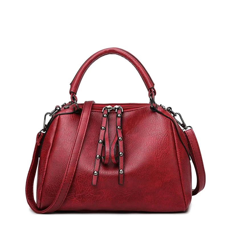 ZMQN Bolsa Feminina женская сумка для женщин винтажные сумки из искусственной кожи женские ручные сумки ретро-чехол Женская розетка C688 - Цвет: Red