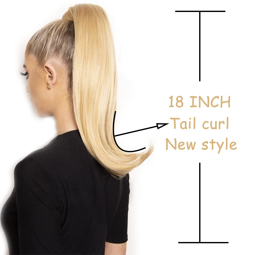 MERISIHAIR Synthetic Long Straight Wrap Around Clip In Ponytail Hair Extension Heat Resistant Pony Tail Fake Hair fake hair extensions