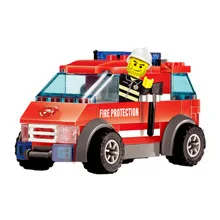 

Building Blocks Firefighting Series Small Particles Educational Assembled Toys Jet Rescue Fire Truck 8057