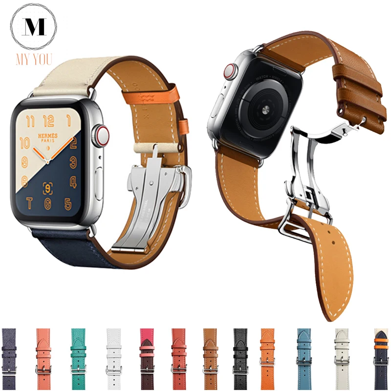 Развертываемая застежка ремешок для наручных часов Apple Watch 5 4 3 2 1 браслет iWatch