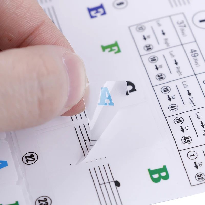 54 61 88 Tasten elektronisches Klaviertastatur Sound Namensaufkleber Schlüsselaufkleber – Detail 7