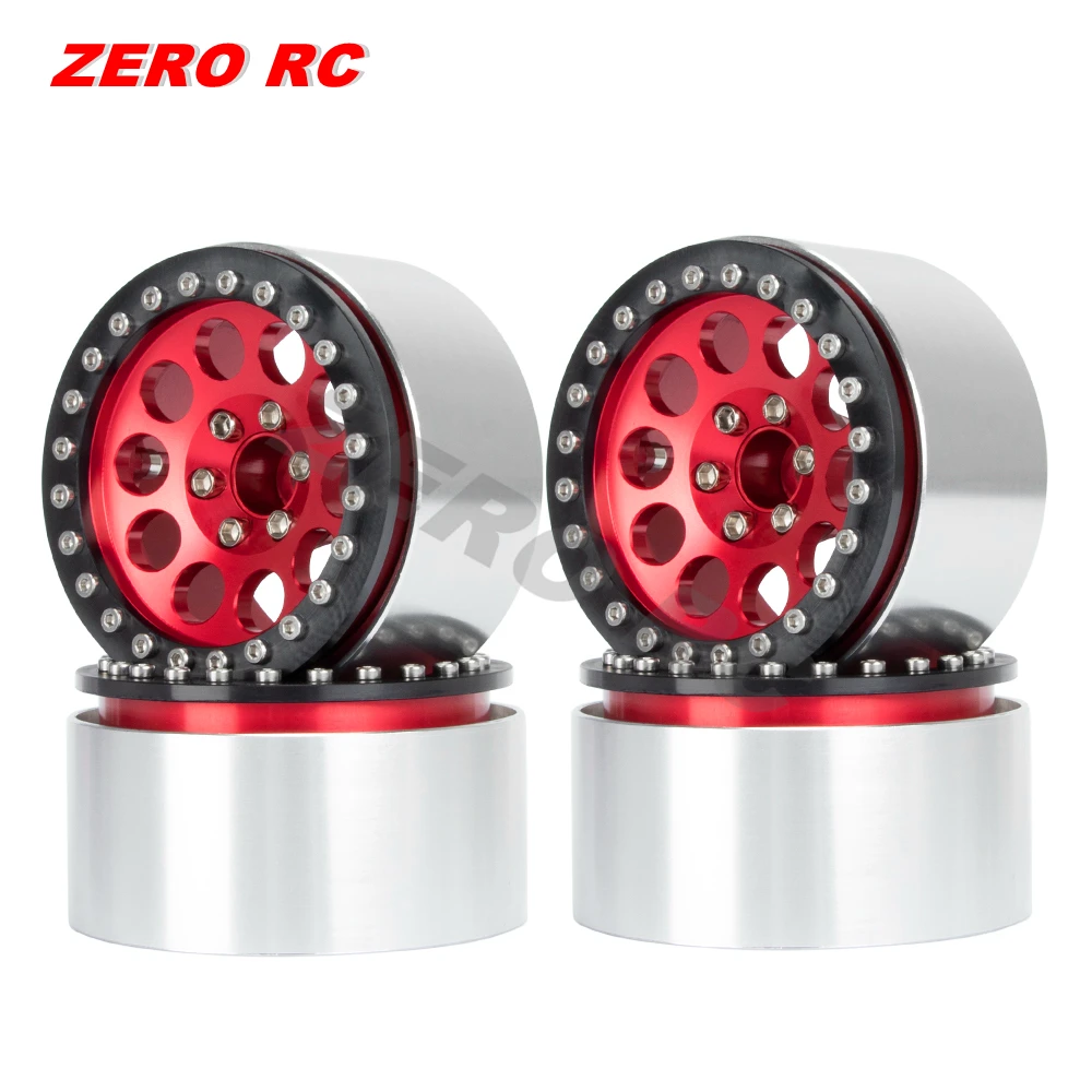 록 크롤러 합금 비드락 휠 림, 오프로드 핏 1/10 크롤러 축 SCX10 WRAITH RR10 RBX10 2.2 타이어, 2.2 인치, 4 개