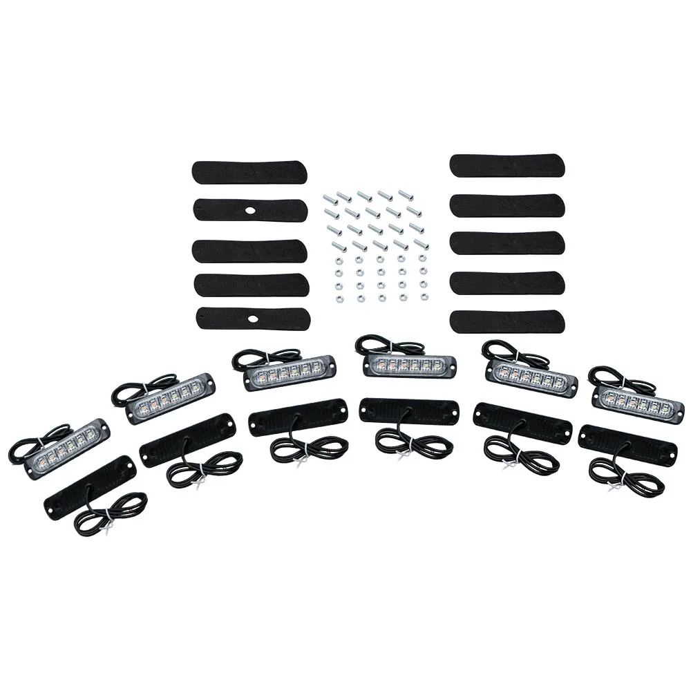 Emergenza Di Pericolo D'Avvertimento Del Flash Del Faro Del Camion Dell'Automobile Bianco Giallo Chiaro Stroboscopico