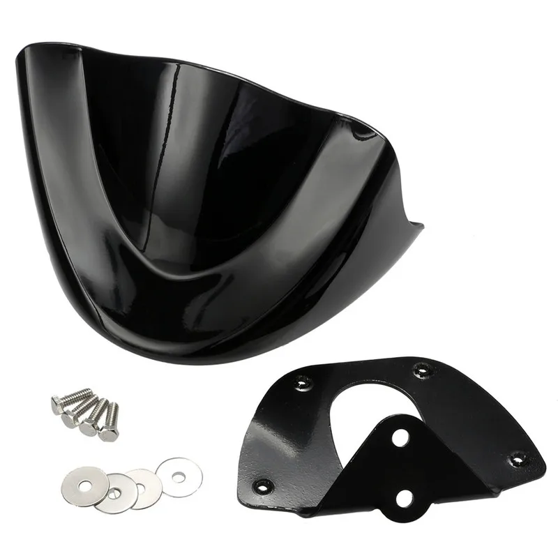 

Black Plastic ABS Lower Chin Front Spoiler Chin Air Dam Fairing Windshield Mudguard For Harley Dyna FXD FXDB D40