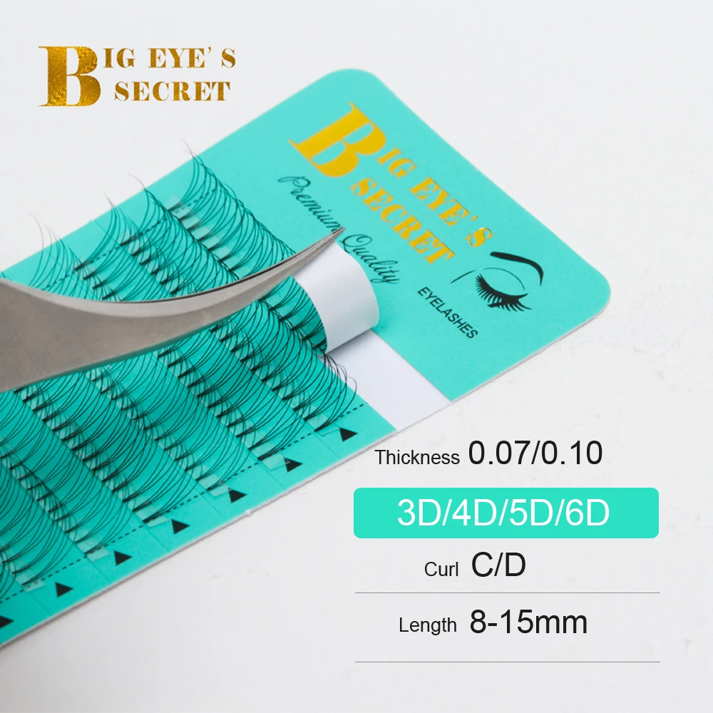Big eye's secret 3d/4d/5d/6d ресницы короткие Стволовые предварительно сделанные вееры
