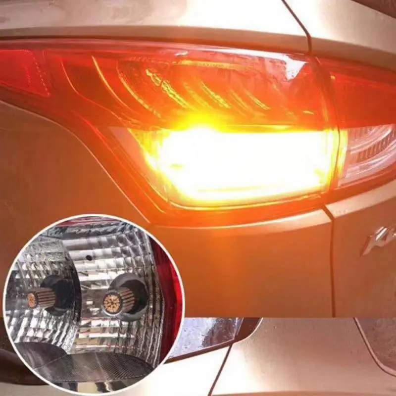 2 шт. T20 7440 W21W светодиодный светильник 3014 144 Smd СВЕТОДИОДНЫЙ CanBus без ошибок 1156 BA15S P21W светодиодный светильник для сигнала поворота без вспышки Прямая поставка