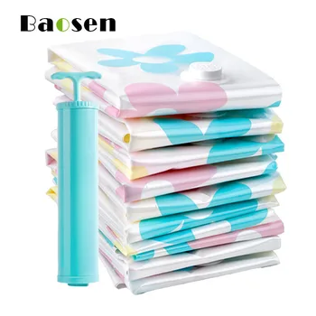 

11pcs/set Thickened Vacuum Storage Bag Vacuum Compressed Bag with Hand Pump Reusable Blanket Clothes Quilt Storage Bag Organizer