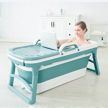 

Bath Barrel Adult Folding Bath Tub Household Bathtub 1.78mWhole Body Bathing Bath Barrel Child Thickening Large Bathtub Artifact