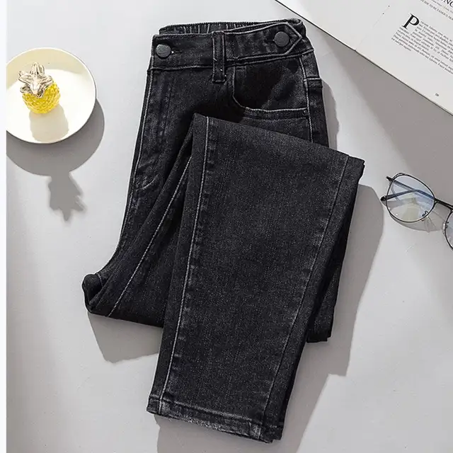 black straight leg jeans plus size