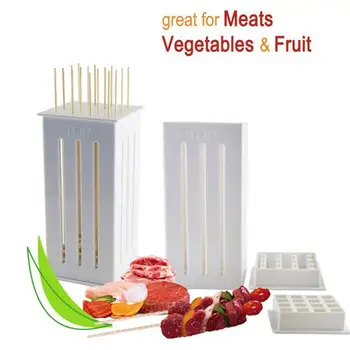 

16-hole Kebab Skewer Machine Easy Barbecue Meat Maker Accessories Skewer Grill Quick Multipurpose Box Tool Y8G8