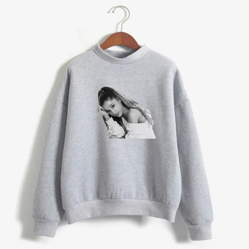  BTFCL New Fashion Women Sweatshirt Ariana Grande Idol No Tears Left To Cry Gothic Harajuku Kpop Hoo