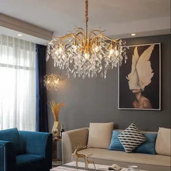 Modern LED Luxury Crystal Chandeliers Lighting LOFT Villa Large Lustre Pendant Lamp for Hotel Hall Art Decor Light Fixtures