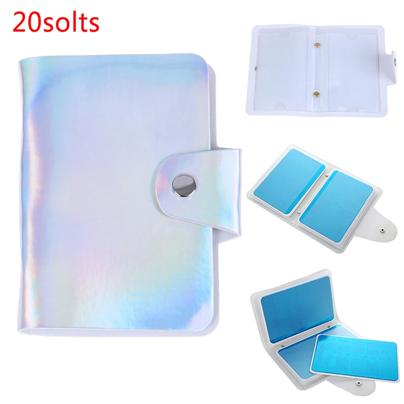 20 Slots Nail Stamping Plate Holder Stamp Template Concise Organizer Empty Case Size 6.5*12.5cm New