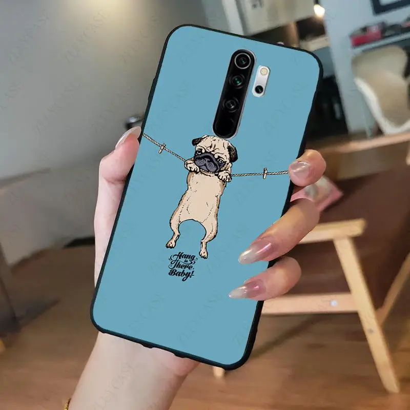 pug dog animal Phone Cover for redmi note8pro note7 note5 note6pro 7 7A 8 8A Note8T note9s note9pro Cellphones 