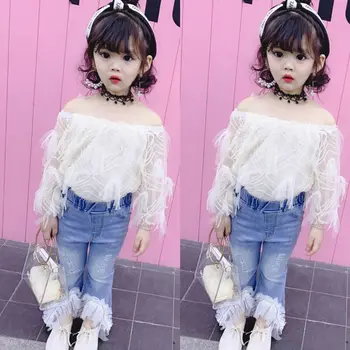 

Toddler Kid Baby Girl Ruffle Tassel Tops Long Pants 3PCS Outfit Clothes Summer