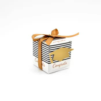 

DIY Creative Sugar Box Graduation Celebration Party Supplies Decoration Doctor Hat Cap For Candy Favor Boxes Gift Packing Box