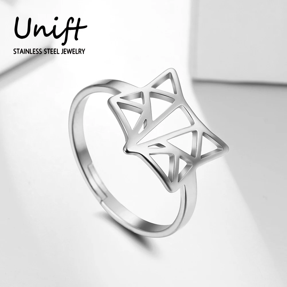 Unift-Anillos de animales de para mujer, sortija abierta de acero inoxidable, joyería a la moda, accesorios de fiesta, regalo para pareja - AliExpress Joyería y accesorios
