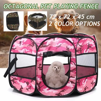 

Dog House Kennels Exercise Fence Pet Dog Puppy Cat Tent Playpen Portable Folding Travel House Cage Fence Pet Dog Accessories