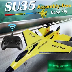 Drone radiocommandé avion SU 35 G RC, planeur avec télécommande, lancer de mousse à la main, avion électrique télécommandé, cadeau pour enfant, 2.4 