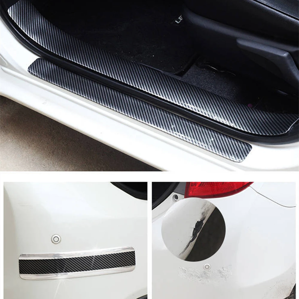 Car Stickers Protector Film Anti-Scratch Anti-Collision Carbon Fiber for Car Door Edge Bumper