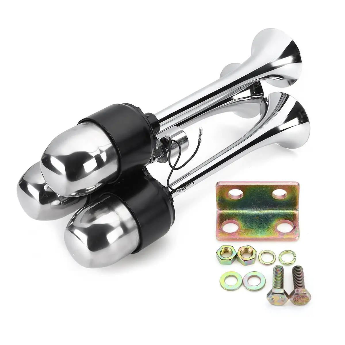 185db 4 12 24v車の車両トラック用トレインボートオートバイマルチトーン Amp Claxonホーン トランペットエアホーン 新しい トランペットエアホーン