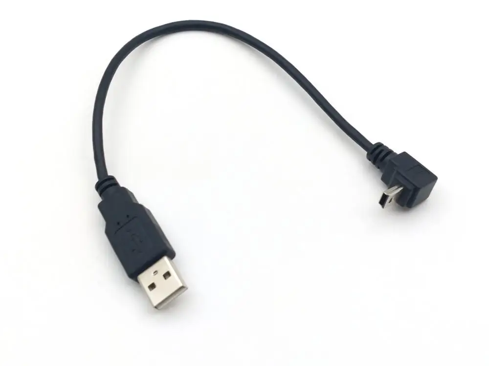 USB A 2 0 мужчин вверх под углом 90 градусов Mini usb B 5-контактный кабель 25 см Новинка |