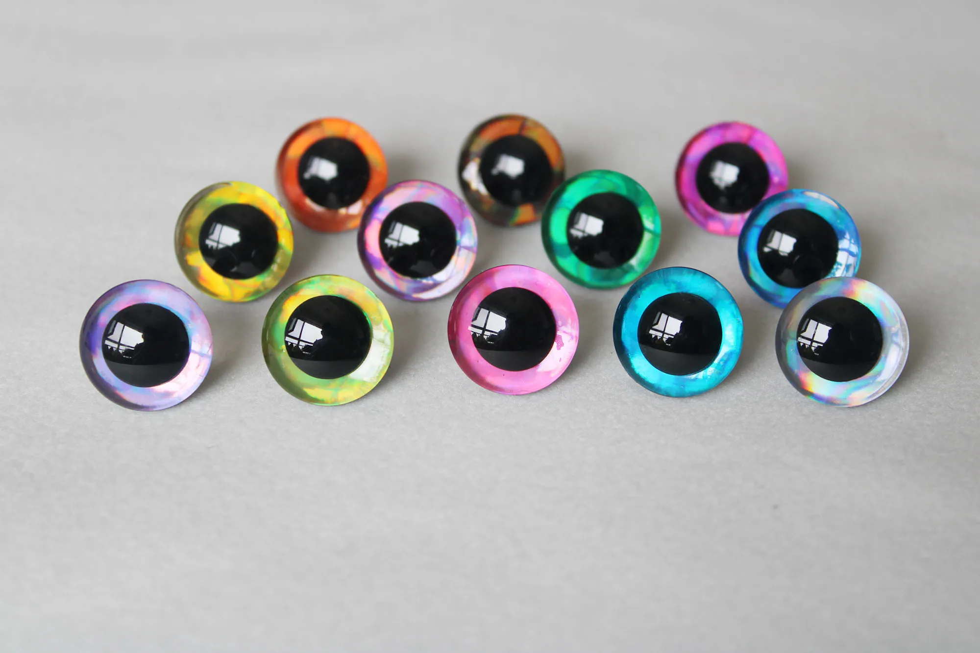 Animal eyes - safety eyes coloured 30mm - 10pcs