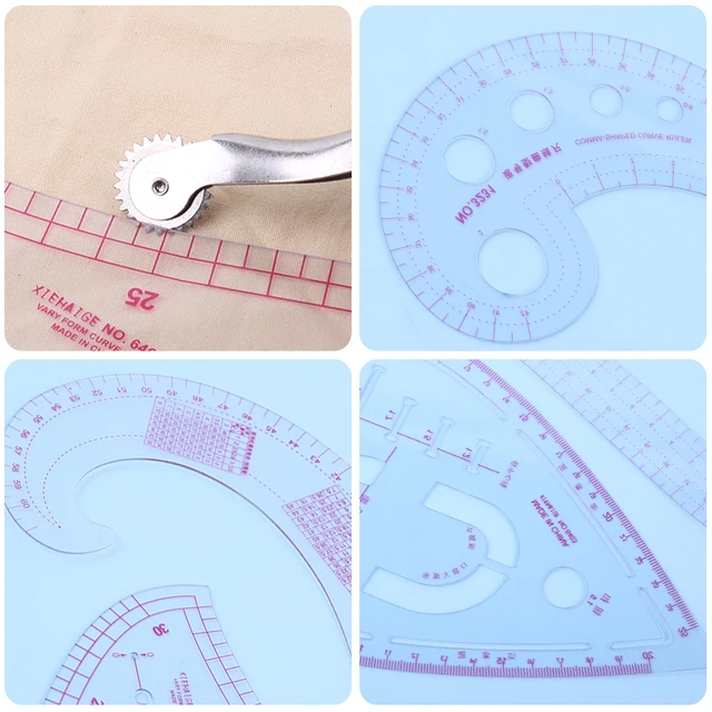 Nonvor French Curve Rulers Sewing Tools Patchwork Ruler for Fabric Cutting  Measure Template Metric Ruler DIY Sewing Accessories