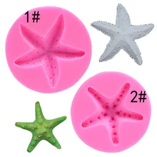 Морские звезды, ракушки Раковины Силиконовые формы морские организмы помадка торт форма для выпечки, сделай сам формы