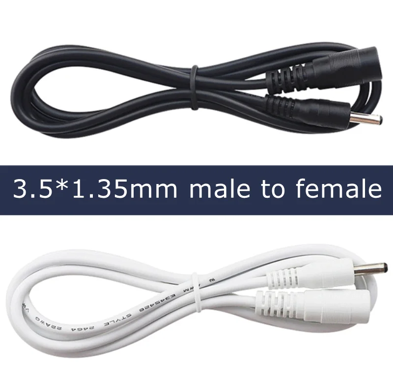 

100 pieces 1m 3m 5m 22AWG power extension cable cord DC3.5*1.35MM male to female plug power adapter cable for monitor camera