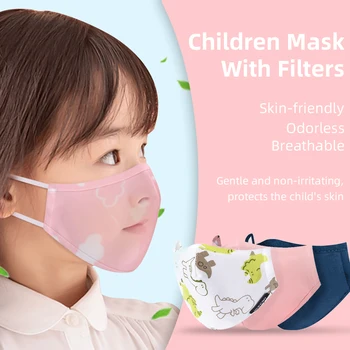 

Children Face Mask Protection 3 Layer Filter Anti Dust Fog Face Mask Kids Cartoon Washable Reusable For 3-12 Year Old Mouth