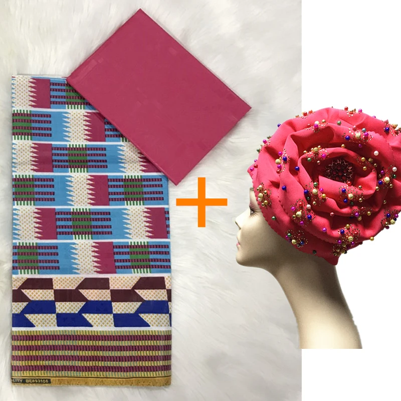 4yardswax1cap Африканский Воск для печати ткань Kente 4 ярдов Анкара Африканский Воск принты торговля постельного белья из полиэстра и восковые ткани переключающий колпачок - Цвет: 4yardswax1cap