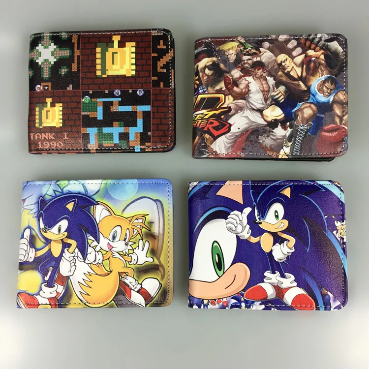 Anime Super Sonic The Hedgehog Cosplay Goods Sonic Cartoon Figure Wallet Toys