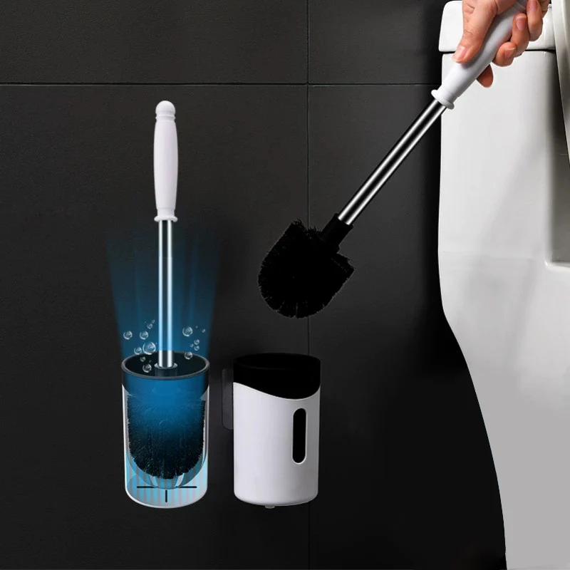 

Toilet Brush Hanging or Floor-standing Bathroom Cleaning Brush Tool Punch Free Toilet Brush Holders Bathroom Accessories Set