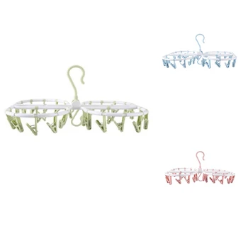 

32-Clip Multi-Function Round Rough Foldable Underwear Drying Rack Brand New Pp Environmental Protection Drying Rack
