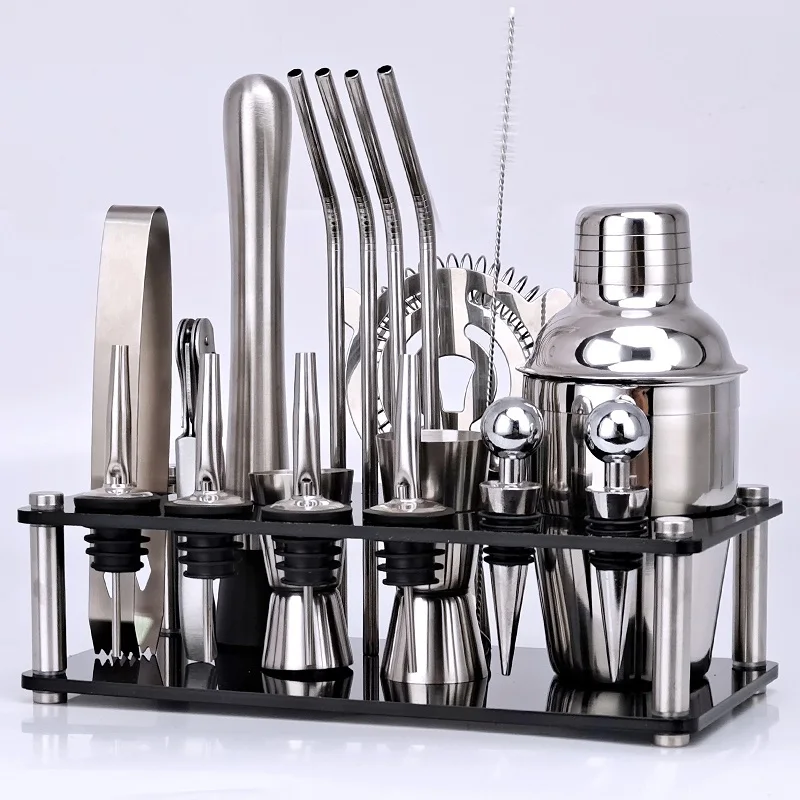 Bar Craft 6 Piece Mini Martini Cocktail Set Stainless Steel Gift for Him  Her