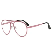 Новинка октября, Круглая Большая оправа, очки для чтения, классические, литературные очки, дикая личность, унисекс, металлические, без градусов, очки для чтения