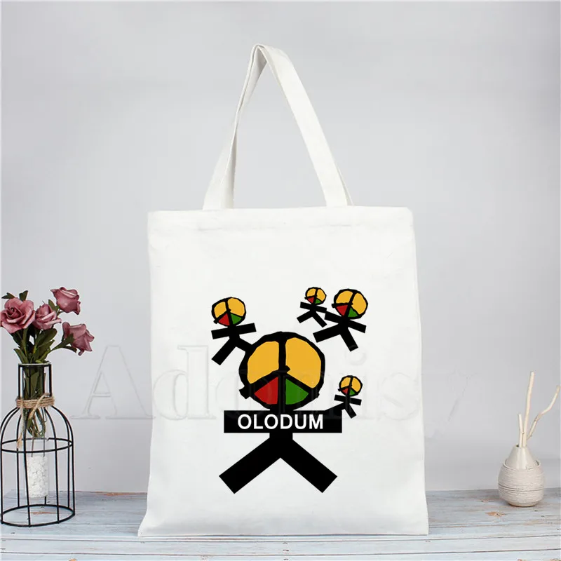 Retro Antiwar Michael Jackson MJ OLODUM Unisex Handbags Custom Canvas Tote Bag Print Daily Reusable Travel Casual Shopping | Багаж и сумки