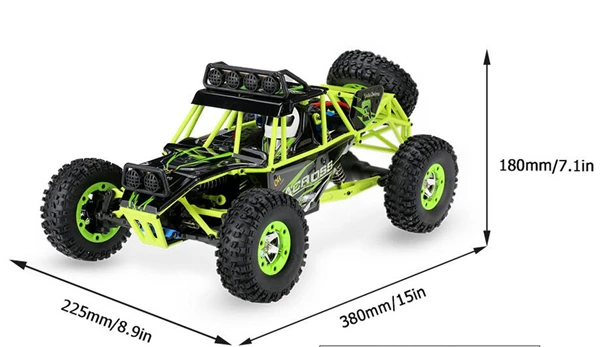 Parkten Wltoys 12428 1/12 4WD гусеничный RC автомобиль с светодиодный свет RTR 2,4 ГГц 50 км/ч высокая скорость rc автомобиль