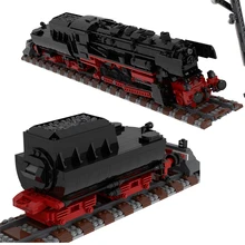 

MOC German Vapour Train Engine Steam Locomotive Building Blocks Kit Simulation Vehicle Bricks Toys For Children Birthday Gifts
